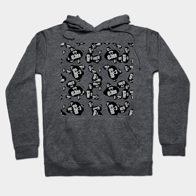 Pattern of Ovals with Drama Queen Typography Hoodie by ellenhenryart